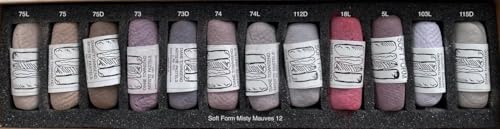 FineArtStore Diane Townsend Handmade Soft Pastel Sets - Misty Mauves Set of 12 Pastels