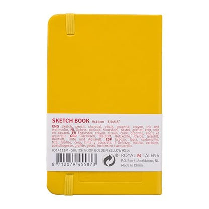 Royal Talens T9314-111M 441769 Talens Art Creation Sketchbook Drawing Notebook 3.5 x 5.5 inches (9 x 14 cm), Golden Yellow - color: goldenyellow, size: 9×14cm