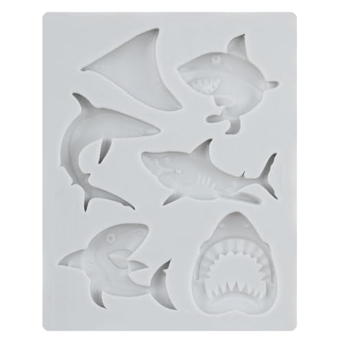 Ocean Animal Polymer Clay Molds Shark Silicone Mold for DIY Crafts Epoxy Resin Casting Air Dry Polymer Clay Plaster Jewelry Making - color: Style D