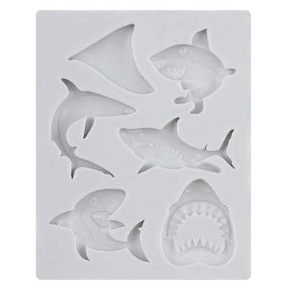 Ocean Animal Polymer Clay Molds Shark Silicone Mold for DIY Crafts Epoxy Resin Casting Air Dry Polymer Clay Plaster Jewelry Making - color: Style D