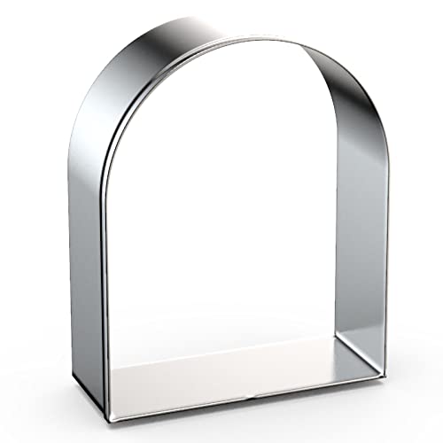 Arch Cookie Cutter Set Large - 5 Inch, 4 Inch, 3 Inch, 2 Inch - Arched Door Geometric Frame Plaque Cookie Cutters Shapes Molds - Stainless Steel - color: Arch