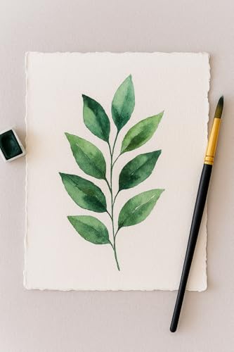 300 GSM Deckle Edge Cotton Paper - Soft, Textured Handmade Sheets for Invitations, Artwork, Stationery, and DIY Crafting (Pack of 25) (4 x 9 inch) - size: 4 x 9 inch
