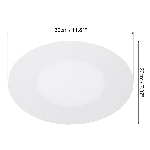 PATIKIL Paint Canvases for Painting, 3 Pack 12x8 Inch Oval Wood Frame Stretched Blank Art Canvas Board Panels for Acrylic, Oil, Tempera Painting, White - size: 12x8 Inch