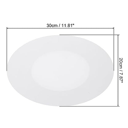 PATIKIL Paint Canvases for Painting, 3 Pack 12x8 Inch Oval Wood Frame Stretched Blank Art Canvas Board Panels for Acrylic, Oil, Tempera Painting, White - size: 12x8 Inch