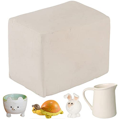 Natural Air Dry Clay- Self-Hardening Modeling Pottery Clay for Beginners Advanced Adults Sculpting Holiday Gifts for 3+ Years Kids (White, 5.5lb)