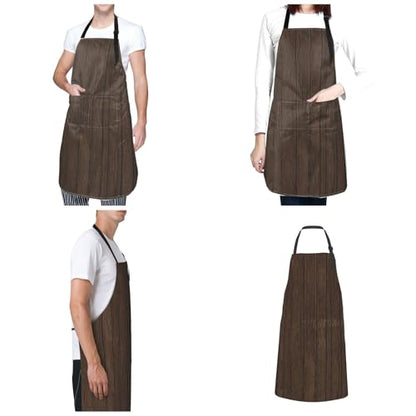 Board Waterproof Apron With Pockets For Adults-Adjustable Bib Apron For Cooking, Gardening, Painting,Housework