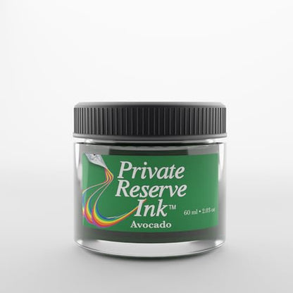 Private Reserve Premium Fountain Pen Ink, 60ml Bottle, Avocado | Premium fountain pen ink with smooth flow, rich color, and reliable everyday writing performance. - color: Avocado