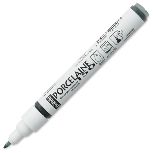 Porcelaine 150 Assorted China Paint Fine Tip Markers - Amazonite Green, DIY Arts & Crafts Supplies, Fun for Kids, Heat-Resistant Finish, Microwave & Dishwasher Safe Formula - color: Amazonite Green, style: Fine Tip Markers