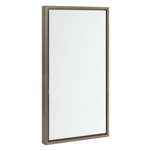 Kate and Laurel Sylvie Blank Framed Canvas Wall Art; 14x26.5 Gray; Modern Empty Canvas for Paint-Your-Own Art; Ready to Paint Premium Canvas Already Framed - color: Sylvie Graywash