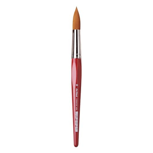 da Vinci Watercolor Series 5580 CosmoTop Spin Paint Brush, Round Synthetic with Red Handle, Size 30 (5580-30) - size: Size 30, style: Round