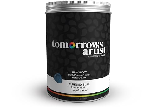 TA: Bluebird Blue, Heavy Body Eco-Friendly Acrylic Art Paint 250ml/8.45oz Jar - color: Bluebird Blue, size: 8.5 Fl Oz (Pack of 1)