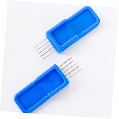 DIYEAH 2pcs Pin Texture Brush for Pottery Clay Texture Roller Kit for Adults Ceramic Scoring Tool Needle Set Clay Detailing Tool for Sculpting