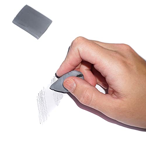 June Gold 6 Gray Kneaded Erasers, Blend, Shade, Smooth, Correct, and Brighten Your Sketches and Drawings