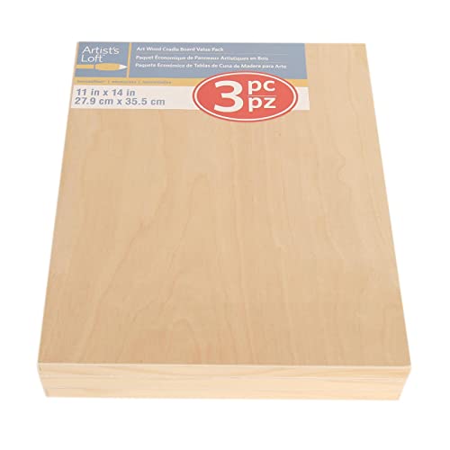 Cradled Wood Painting Panel Pack by Artist's Loft™ Necessities™ - size: 11â x 14â