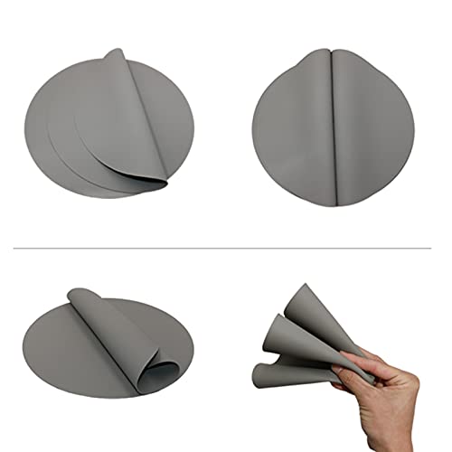 Silicone Baking Mat 12 Inch, Non Stick Microwave Turntable Mat for Kitchen, Multi-Purpose Heat Resistant Oven Mat 2 Pack (Gray) - color: Gray