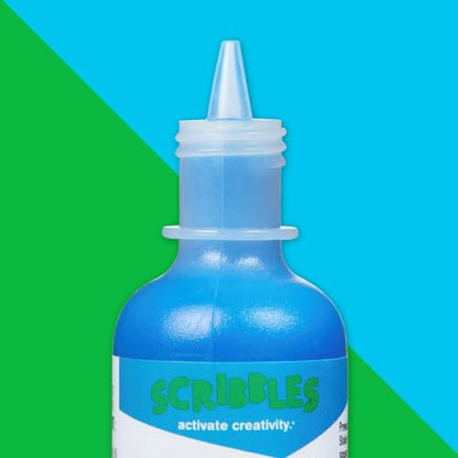 Scribbles 54126 3D Fabric Paint Shiny-Bright Blue - color: Blue, size: 1 Fl Oz (Pack of 1)