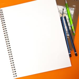 BAZIC Products Sketch Book, Side Bound, 8.5 x 11 in, 30 Sheets, 2-Pack | 30-sheet spiral sketch book, smooth drawing paper for sketching, shading - color: 30 Sheets - 8.5"x11", size: 2-Pack