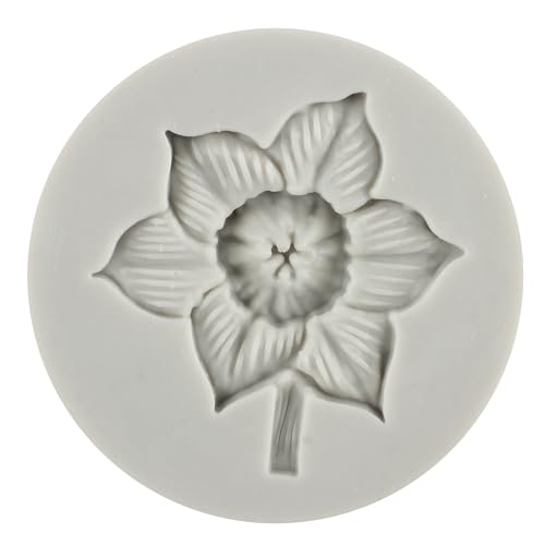 Flower Polymer Clay Mold Daffodil Flower Silicone Molds for DIY Crafts Air Dry Plaster Polymer Clay Epoxy Resin Casting Jewelry Making - color: Style R