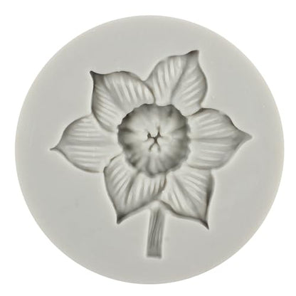 Flower Polymer Clay Mold Daffodil Flower Silicone Molds for DIY Crafts Air Dry Plaster Polymer Clay Epoxy Resin Casting Jewelry Making - color: Style R