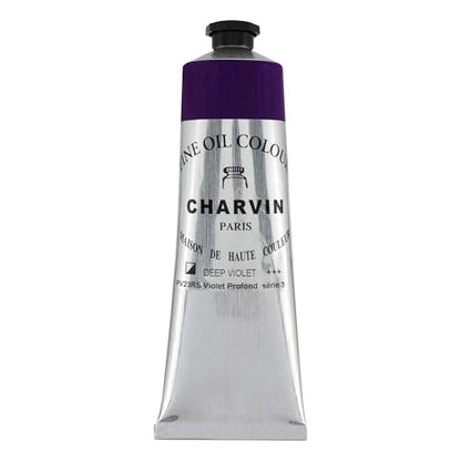 Charvin Extra Fine Oil Paint 150 mL Tube Deep Violet – Professional Artist Oil Color, Archival Quality, Smooth Finish, Nature-Inspired Tone - color: Deep Violet