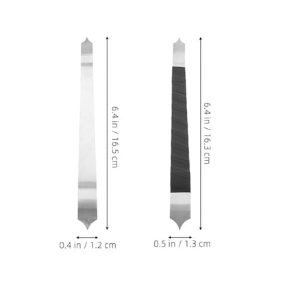 WRITWAA 2pcs Pottery Carving Tools Stainless Steel Fish Scale Texture Knives Clay Sculpting Modeling Set for Ceramic Artists and Hobbyists