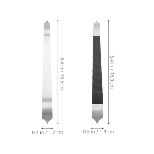 NULYLU 2pcs Stainless Metal Ceramic Craft Tools Fish Scale Texture Carving Knives for Clay Sculpting and Modeling Artists Beginners