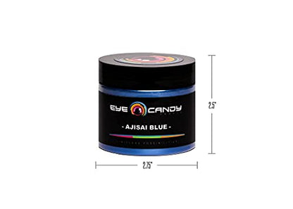 Eye Candy Pigments Premium Blue Mica Powder - Ajisai Blue (50gr) - for Epoxy, Resin, Soap, Paint, Woodworking, Acrylic Pouring, Bath Bombs, Fishing Lures - DIY Arts and Crafts Additive - color: Ajisai Blue