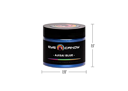 Eye Candy Pigments Premium Blue Mica Powder - Ajisai Blue (50gr) - for Epoxy, Resin, Soap, Paint, Woodworking, Acrylic Pouring, Bath Bombs, Fishing Lures - DIY Arts and Crafts Additive - color: Ajisai Blue