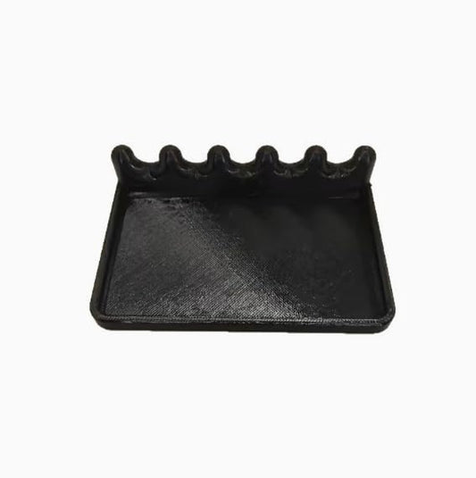 Paint Brush Holder with Drip Tray, Plastic Brush Rest Stand for Watercolor Acrylic Oil Painting, Portable Artist Brush Organizer Rack, Desktop Drying Tray Art Supplies (Black) - color: Black