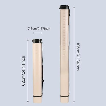 HouseVibe Extendable Poster Tube Telescoping Document Holder Blueprint Storage Case for Maps Painting Paper Art Supplies (1 Tube)- Beige - color: Beige