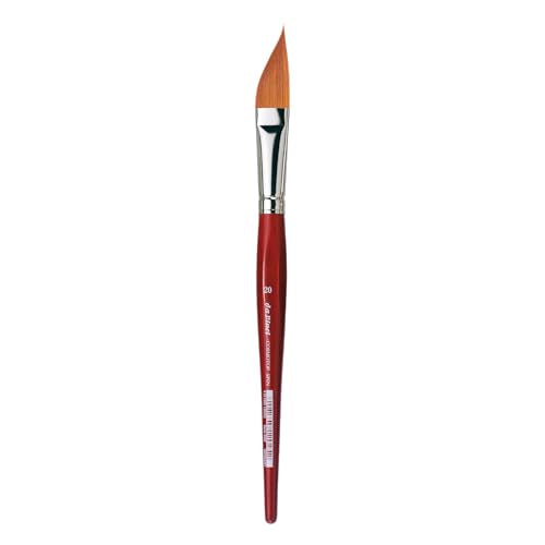 da Vinci Watercolor Series 5587 CosmoTop Spin Paint Brush, Slant Liner Synthetic with Red Handle, Size 20 - size: Size 20, style: Slant Liner