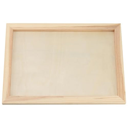 LEXININ 12 Pack 9 x 12 x 1/2 Inch Wood Canvas Panels, Unfinished Wooden Canvas Boards, Cradled Wood Pouring Panels for Painting, Arts Crafts
