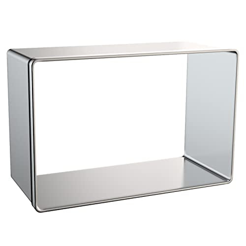 Rectangle Cookie Cutter Set Large - 5 Inch, 4 Inch, 3 Inch, 2 Inch - Geometric Frame Plaque Cookie Cutters Shapes Biscuit Molds - Stainless Steel - color: Rectangle
