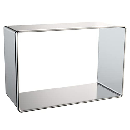 Rectangle Cookie Cutter Set Large - 5 Inch, 4 Inch, 3 Inch, 2 Inch - Geometric Frame Plaque Cookie Cutters Shapes Biscuit Molds - Stainless Steel - color: Rectangle
