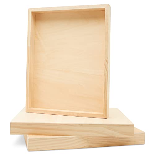 Birch Painting Panel 11 x 14 x 1-1/2-inch, Pack of 6 Wood Canvas Boards for Painting, Blank Signs for Crafts, by Woodpeckers - size: 11 x 14 x 1-1/2 inch