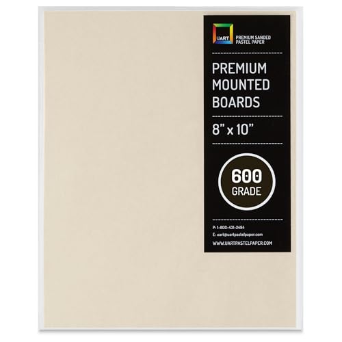 UART Premium Mounted Art Board, Size: 8 x 10, Color: Cream, Grade/Grit: 600 - color: Grade 600, size: 8" x 10"