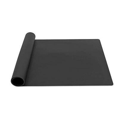 Silicone Placemats, Food-Grade Non-Slip Waterproof, Dining, Stain Resistant, Countertop Protector, Kitchen Counter Mat, Heat Resistant, Baking mat Dishwasher Safe (23.6"×15.7"-1pack, Black) - color: Black, size: 23.6"×15.7"-1pack