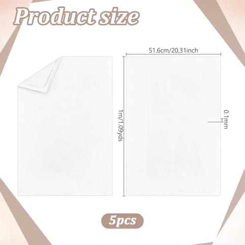 NBEADS 5 Pcs Large Transfer Tracing Paper, 1.09 Yards x 20.31Inch White Carbon Paper for Tracing Carbon Graphite Transfer Paper for DIY Wood Paper Canvas and Other Art Craft Surfaces