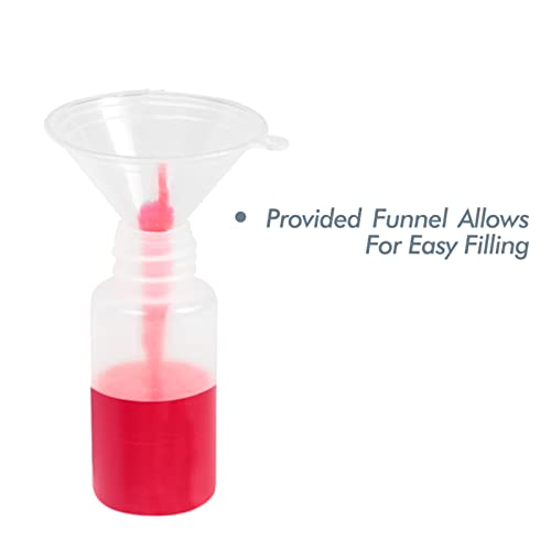 Falling in Art 1oz Needle Tip Squeeze Bottle, Precision Tip Applicator Bottle with a Funnel for Small Gluing Projects, Acrylic Painting, 6 Pack