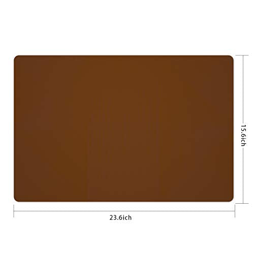 Silicone Placemats, Food-Grade Non-Slip Waterproof, Dining, Stain Resistant, Countertop Protector, Kitchen Counter Mat, Heat Resistant, Baking mat Dishwasher Safe (23.6"×15.7"-1pack, Coffee) - color: Coffee, size: 23.6"×15.7"-1pack
