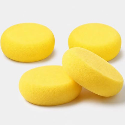 Pottery Craft Sponges, 4Pcs Round Soft Clay Sponge, 2.76In Yellow Paint Sponges for Art & Craft Pottery Clay Cleaning Ceramics Wall Face Painting - size: 4PC