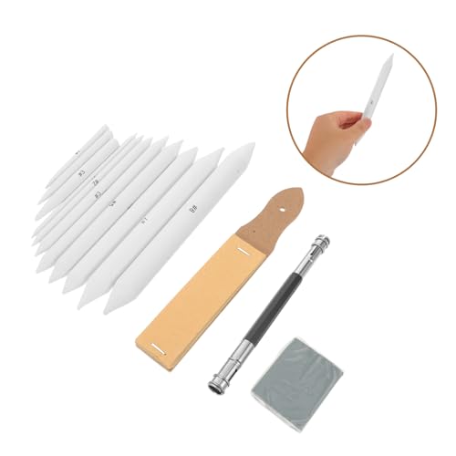 TIDTALEO 33pcs Sketch Drawing Tools Blending Stumps and Tortillions Set with Sandpaper Sharpener Pencil Extension Tool and Erasers for Beginner Artists and Students