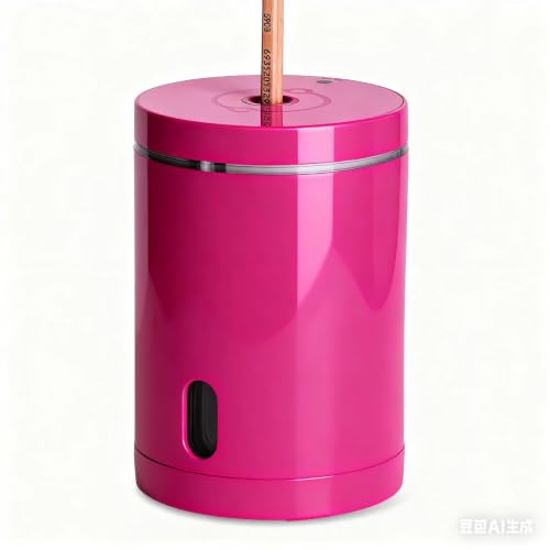 Fully Automatic Electric Pencil Sharpener,Rechargeable smart Pencil Sharpener.Suitable for No. 2/Colored Pencils (6-8 mm),Applicable to School/Classroom/Office/Home（red） - color: Red