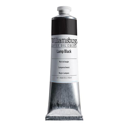 Williamsburg Artist Oil Colors by GOLDEN, Lamp Black, 150 ml tube, Professional Oil Paint, Opaque - color: Lamp Black, size: 5.07 Fl Oz (Pack of 1)