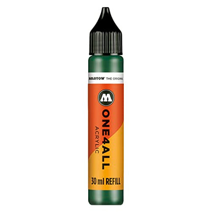 Molotow ONE4ALL Acrylic Paint Refill, For Molotow ONE4ALL Paint Marker, Mister Green, 30ml Bottle, 1 Each (693.096) - color: Mister Green, style: Refill - 30ml