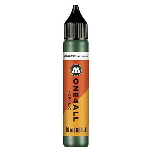 Molotow ONE4ALL Acrylic Paint Refill, For Molotow ONE4ALL Paint Marker, Mister Green, 30ml Bottle, 1 Each (693.096) - color: Mister Green, style: Refill - 30ml