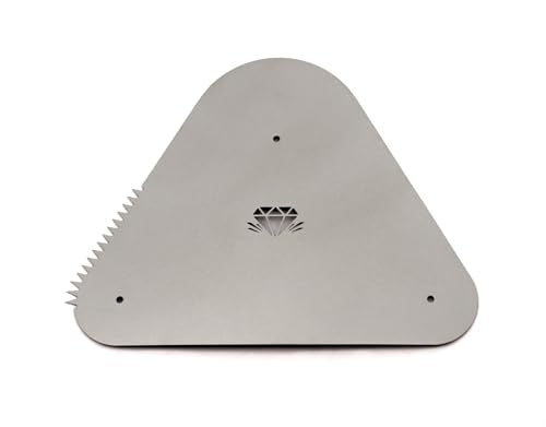 DiamondCore Tools Small Metal Rib for Pottery, Flexible Stainless Steel Triangle Rib with Scoring Teeth for Smoothing, Shaping and Joining Clay - color: Small Metal Rib