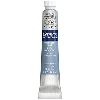 Winsor & Newton Cotman Watercolor Paint, 8ml (0.27-oz), Iridescent Blue - color: Iridescent Blue, style: 0.27-oz Tube