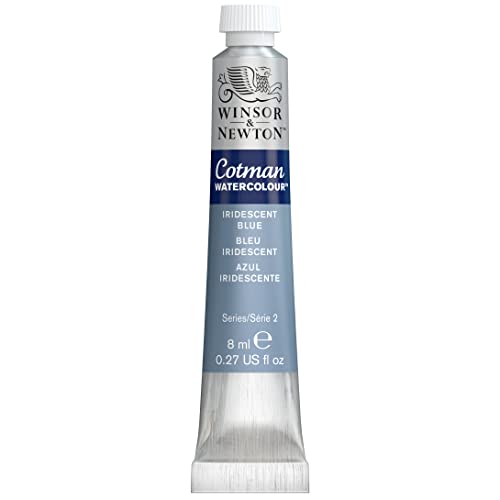 Winsor & Newton Cotman Watercolor Paint, 8ml (0.27-oz), Iridescent Blue - color: Iridescent Blue, style: 0.27-oz Tube