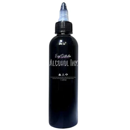 Premium Alcohol Ink|Metallic or Glitter Vibrant|High Saturated Unique Colors|4oz|for Tumblers,Coasters,Resin Dye,Alcohol Ink Paper,Yupo,Resin Petri Dish|by Ezgi Sertcetin (Metallic Black) - color: Metallic Black